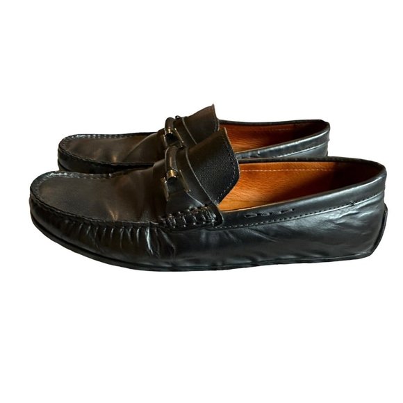 Donald Pliner Imari Black Leather Moccasin Driving Loafer Size 10.5M S72-8‎ Josef Seibel Douglas Men main image 4